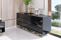 Legend Modern Black & Gold Dresser