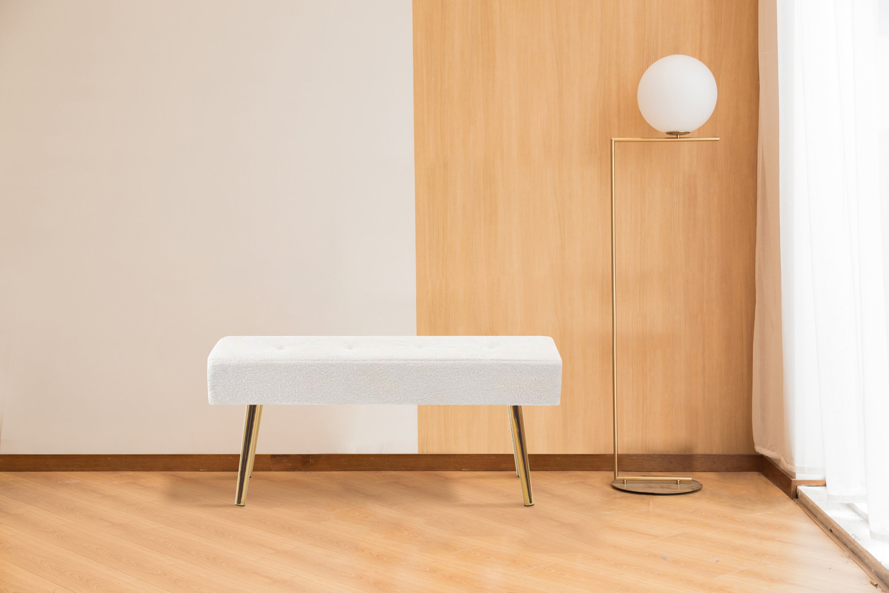 White Teddy Bench