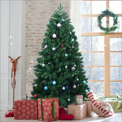 7FT PE/PVC Mixed Green Artificial Christmas Tree