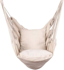 Hammocks Chair Swing Seat with 2 Seat Cushions and Carrying Bag - Natural