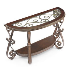 Console table with glass top