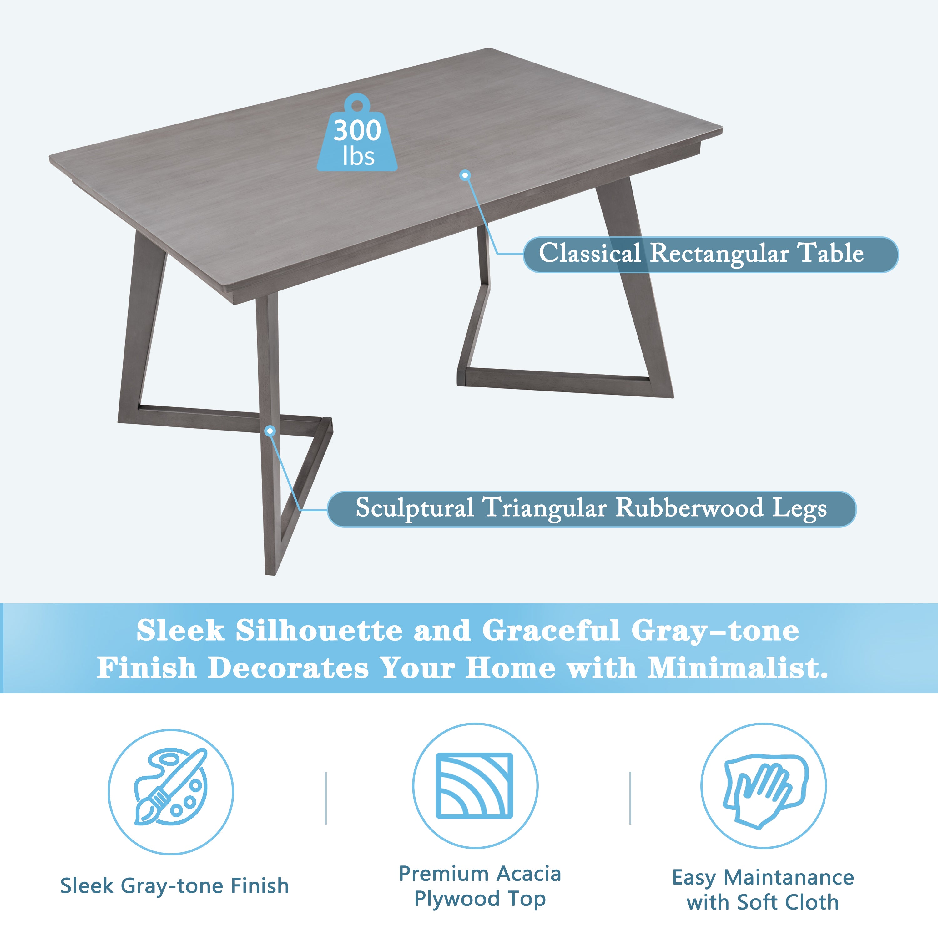 Wood Rectangular Table