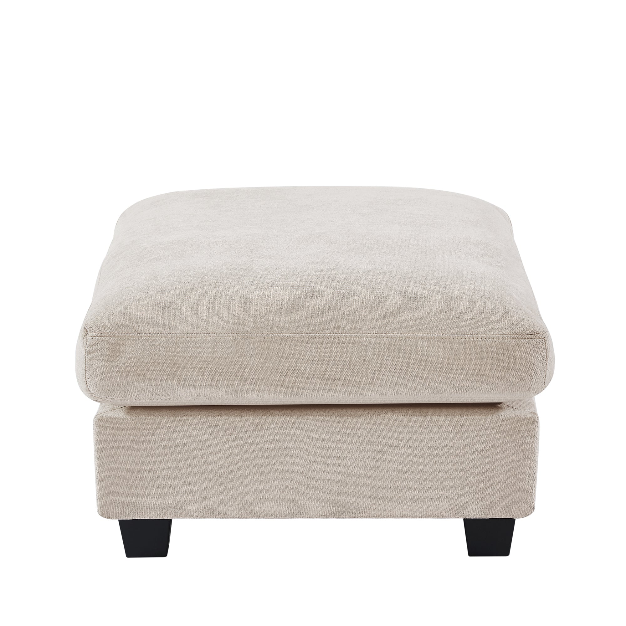 Modern Large L-Shape Feather Filled Sectional Sofa,  Convertible Sofa Couch with Reversible Chaise - Beige