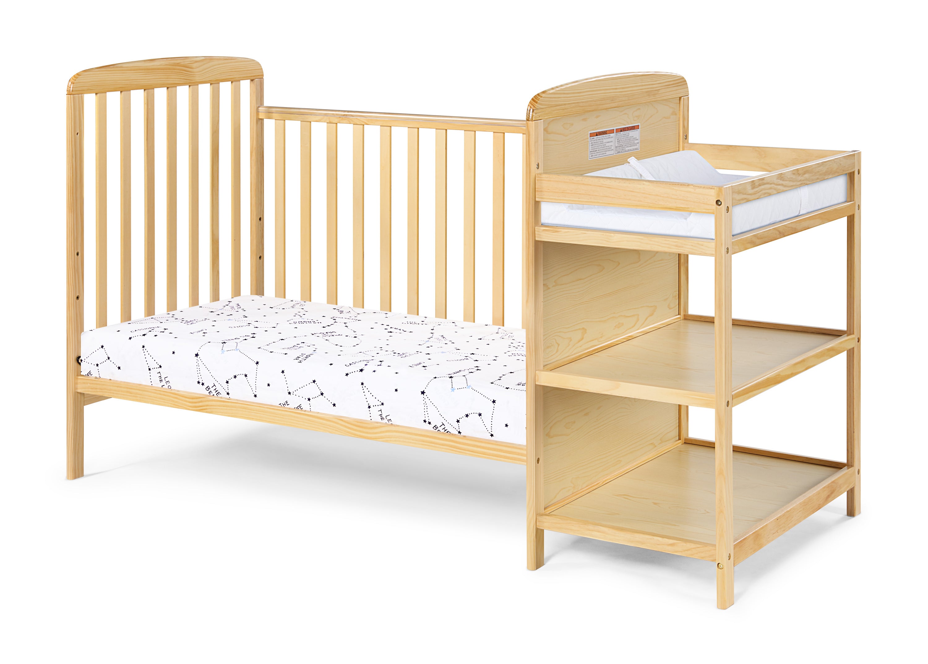 Natural Crib and Changer Combo
