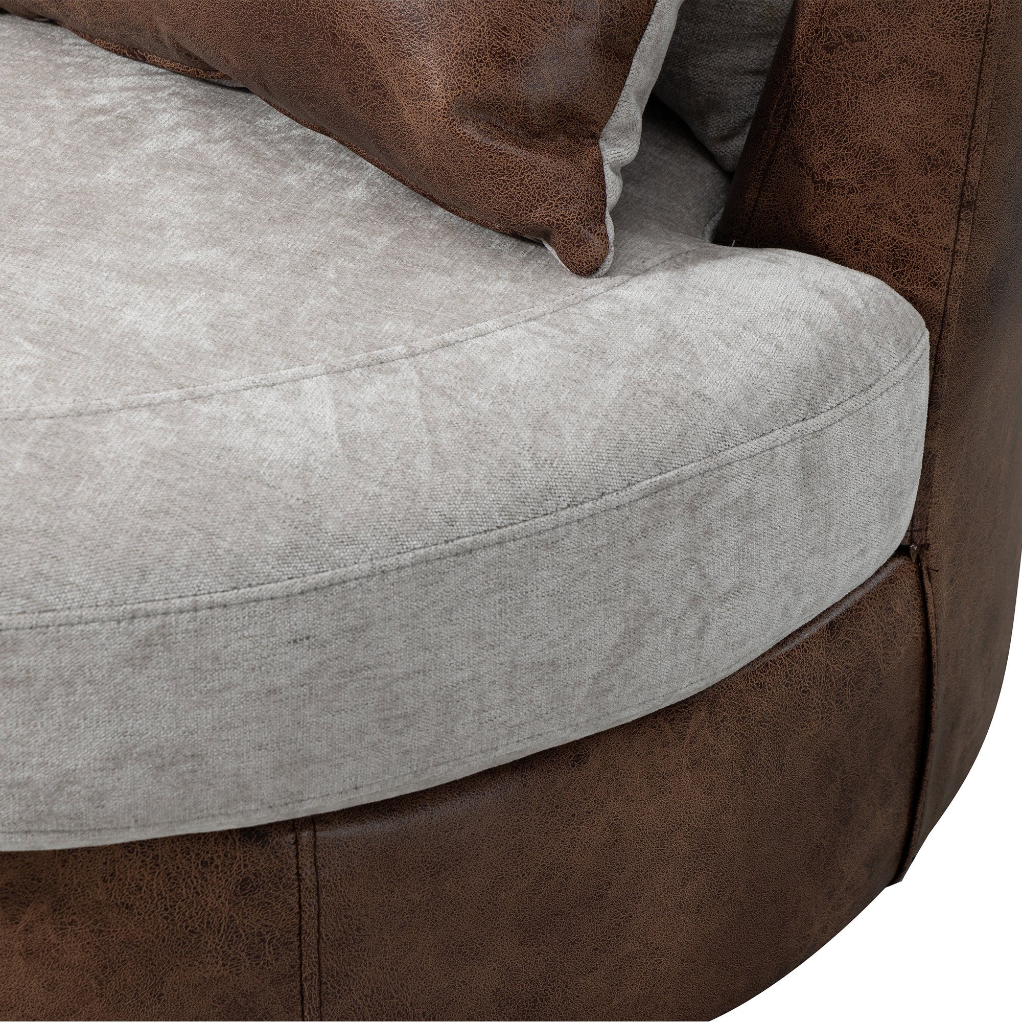 Accent Barrel Chair and Sofa With 4 Pillows