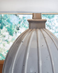 Gray Table Lamp