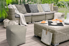 Light Taupe Indoor/Outdoor Pouf