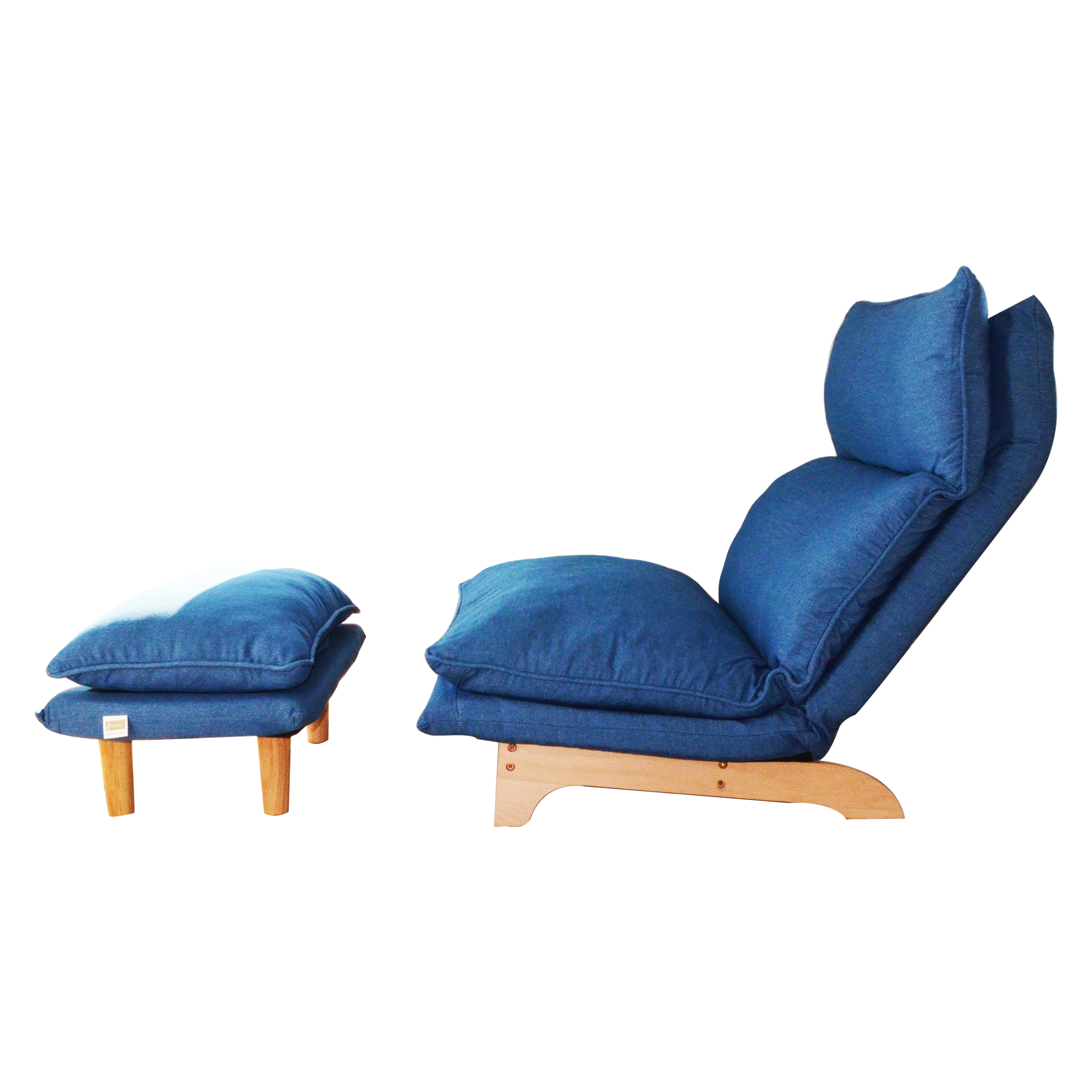 Lazy Sofa Reclining Chair - Dark Blue