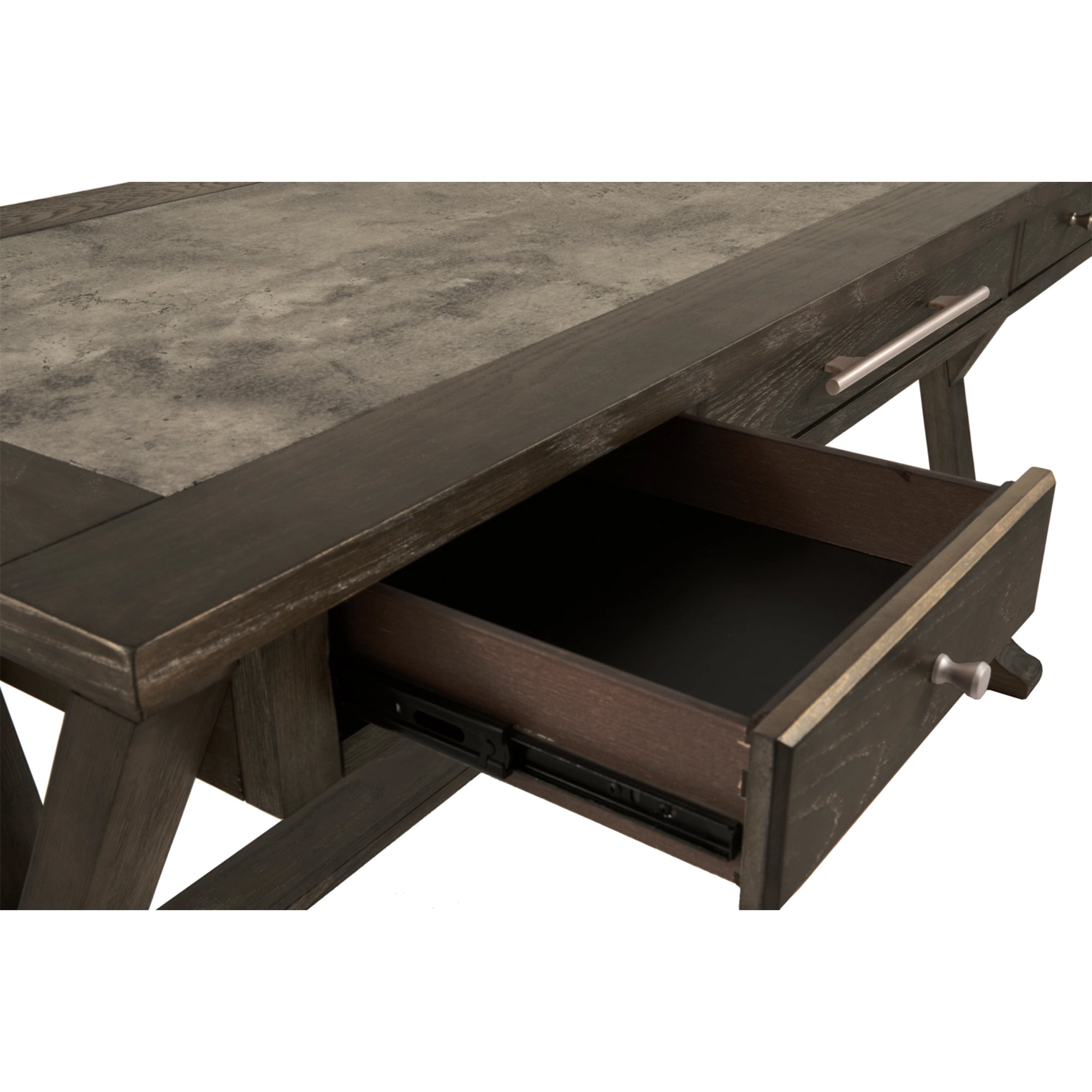 Rustic 60" Casual Home Office Desk - Brown Gray