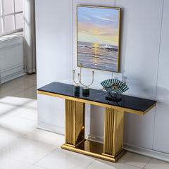 marble top console table