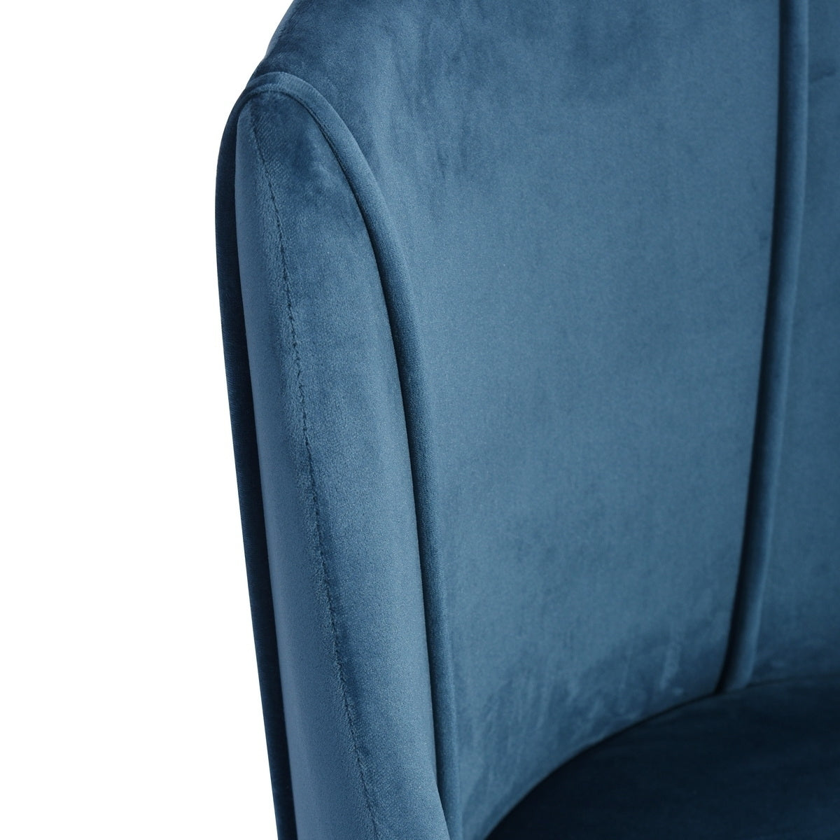 Modern Swivel Office Chair - Blue Velvet
