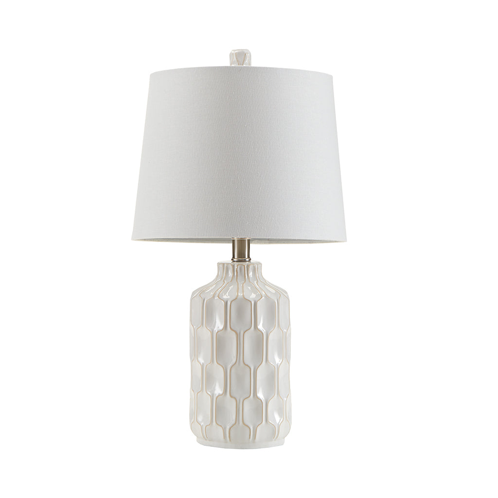 Contour Ceramic Table Lamp - Ivory