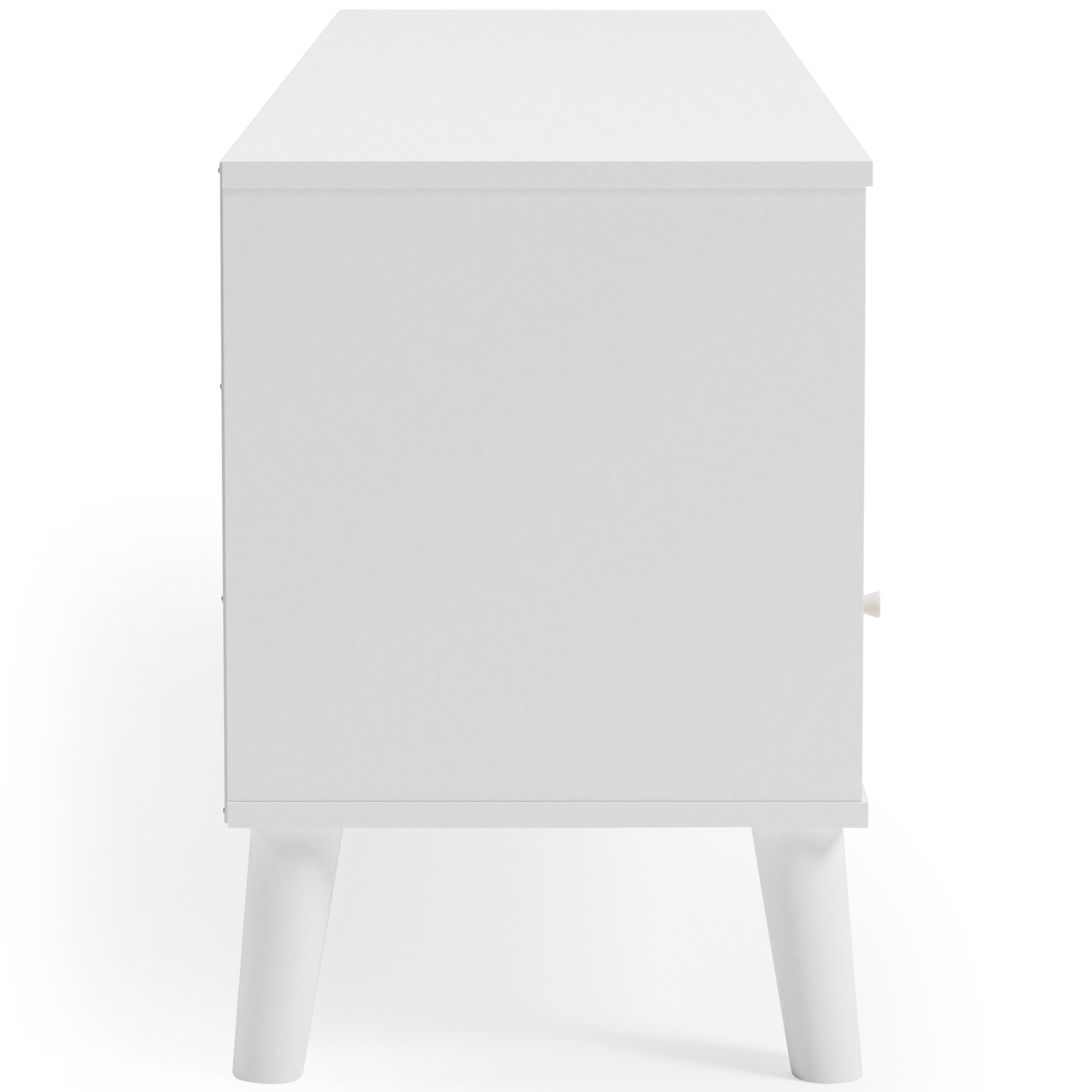 Two-tone Contemporary TV Stand - Brown + White