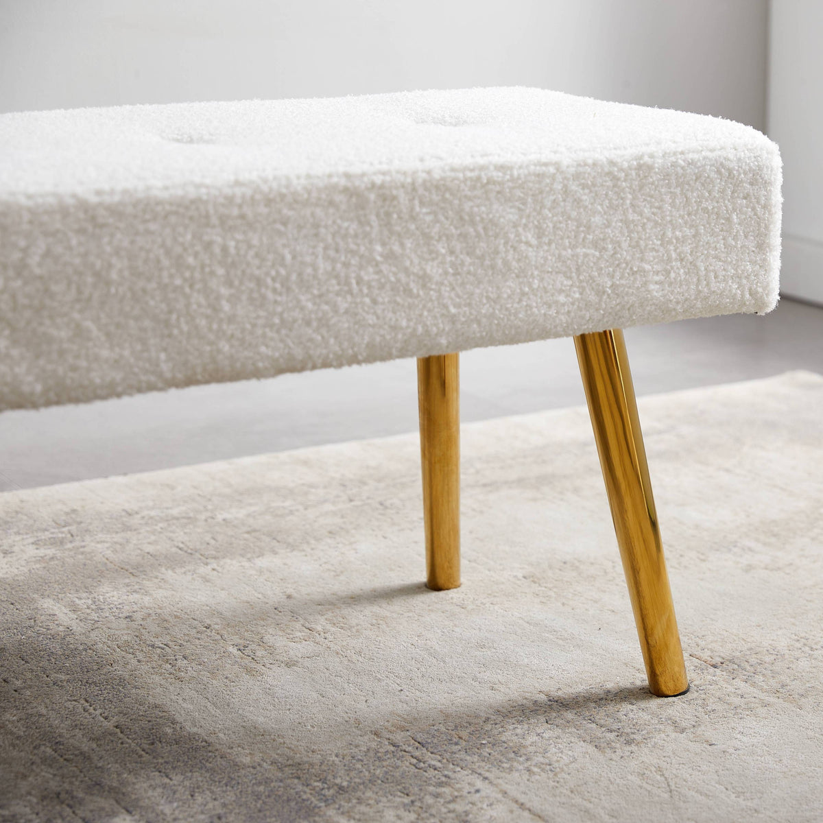 White Teddy Bench