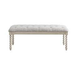 Beckett Accent Bench - Light Grey/ Natural
