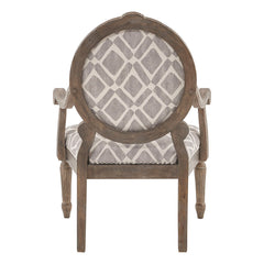 Brentwood Exposed Wood Arm Chair - Brown/ Grey