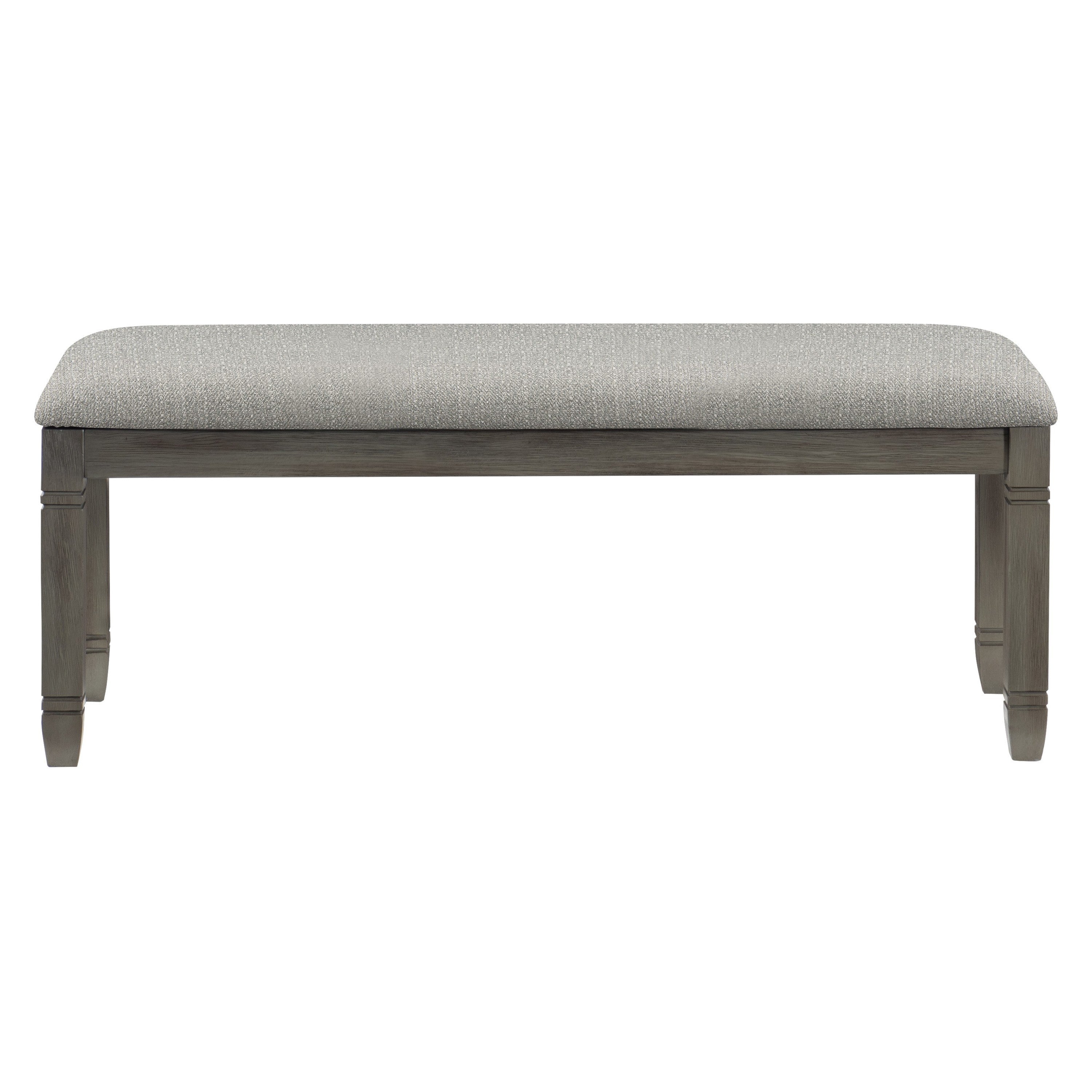 Wood Frame Dining Bench - Antique Gray Finish