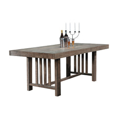 Classic Stye Dining Table 1pc Distressed Light Brown Finish Wood Rustic Design Dining Furniture (without chiars)