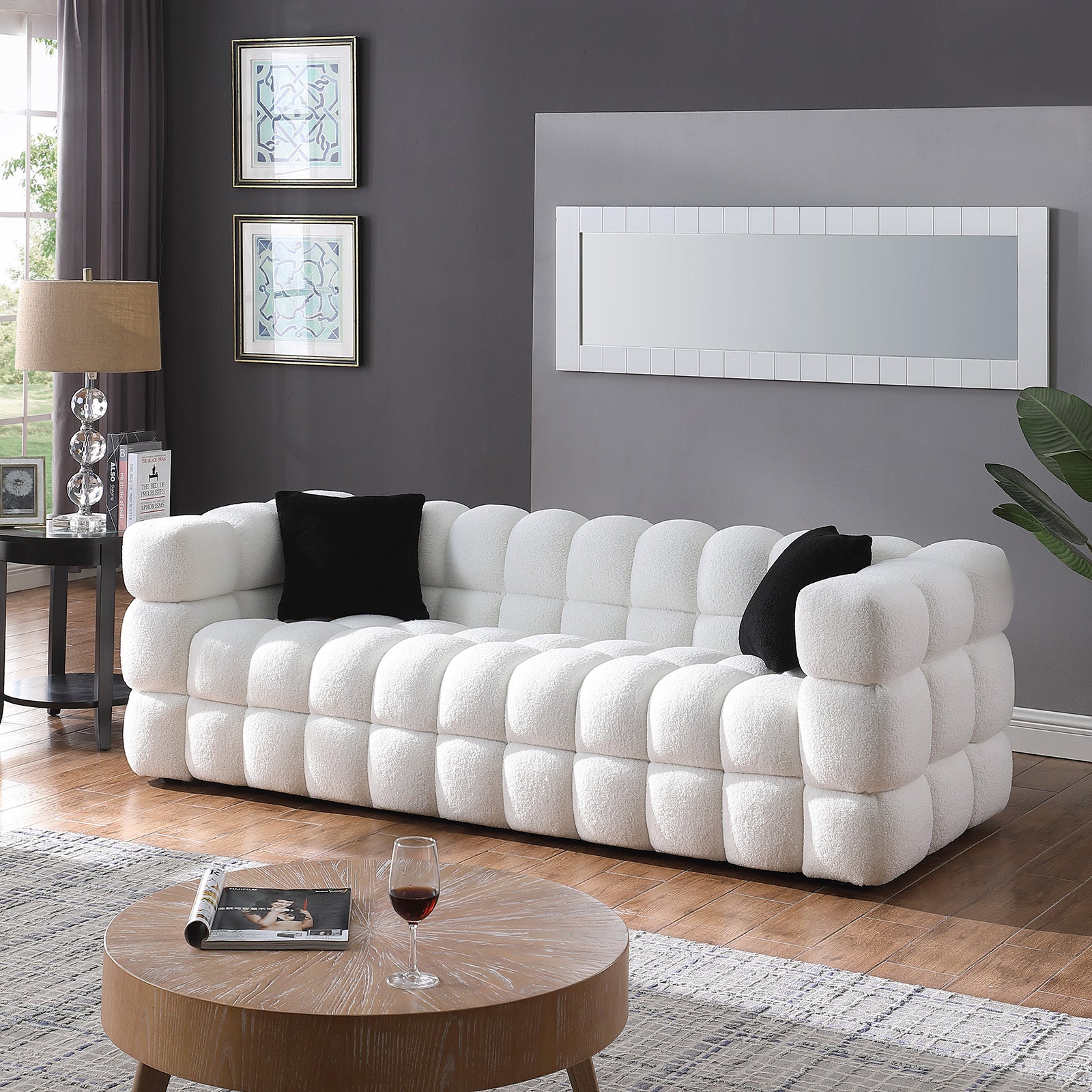 Marshmallow Sofa Boucle 3 seater - White