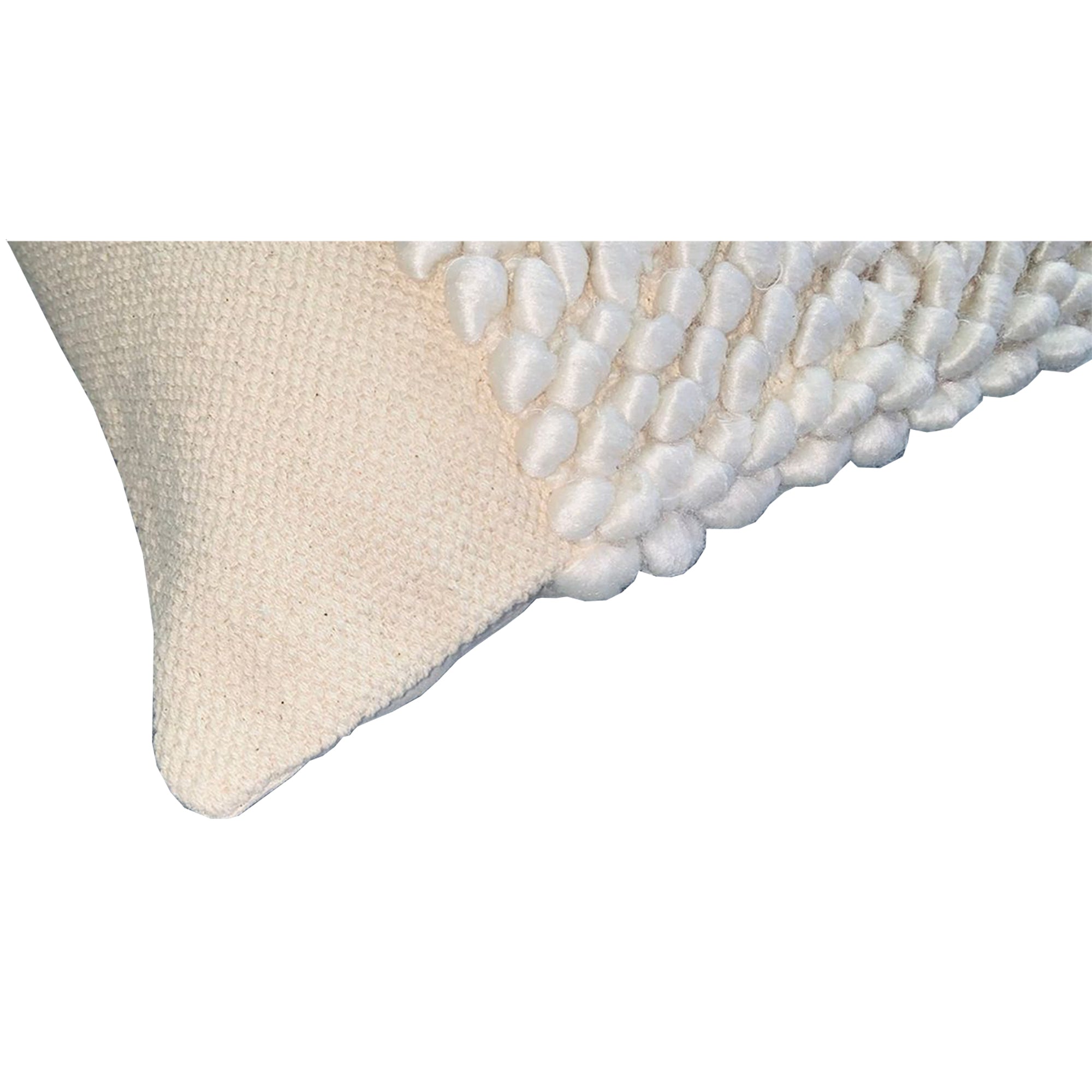 20x20" Square Cotton Accent Throw Pillow, Soft Banded Braided Patchwork - White, Cream