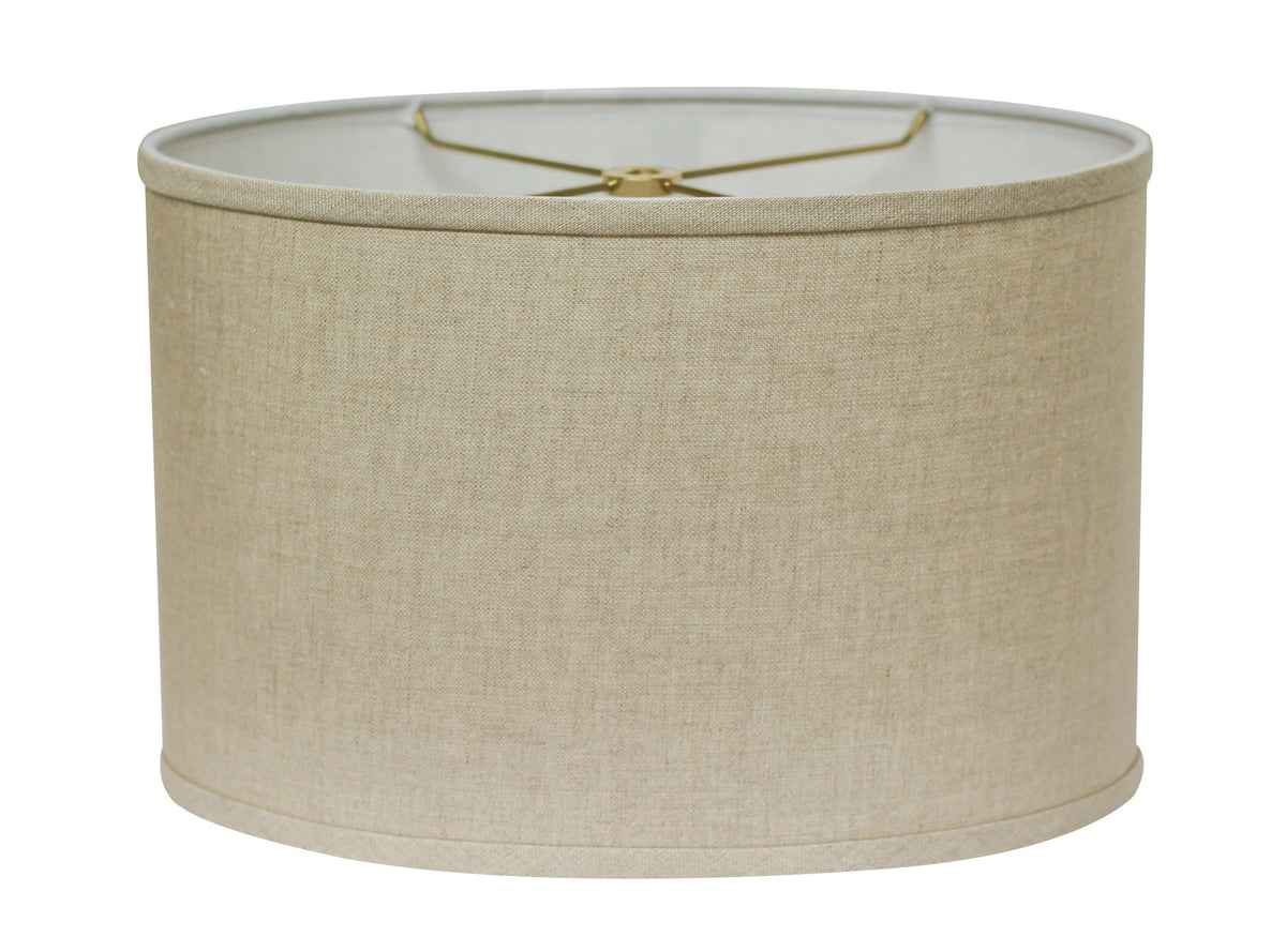 Slant Retro Oval Hardback Lampshade with Washer Fitter - Heather Grey
