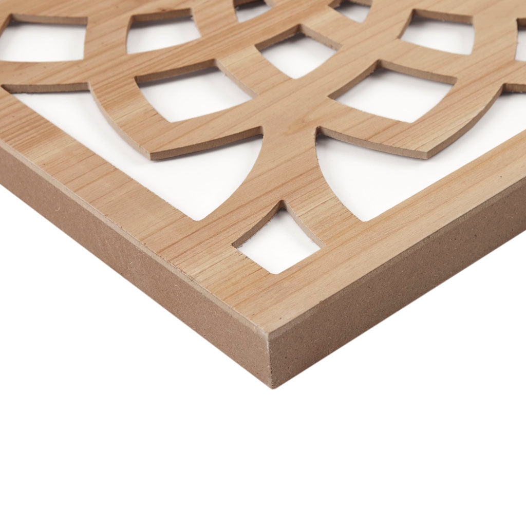 Lotus Medallion Wood Wall Decor 2 Piece set - Natural