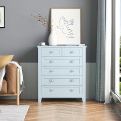 Classic French Style Dresser - Blue-Gray