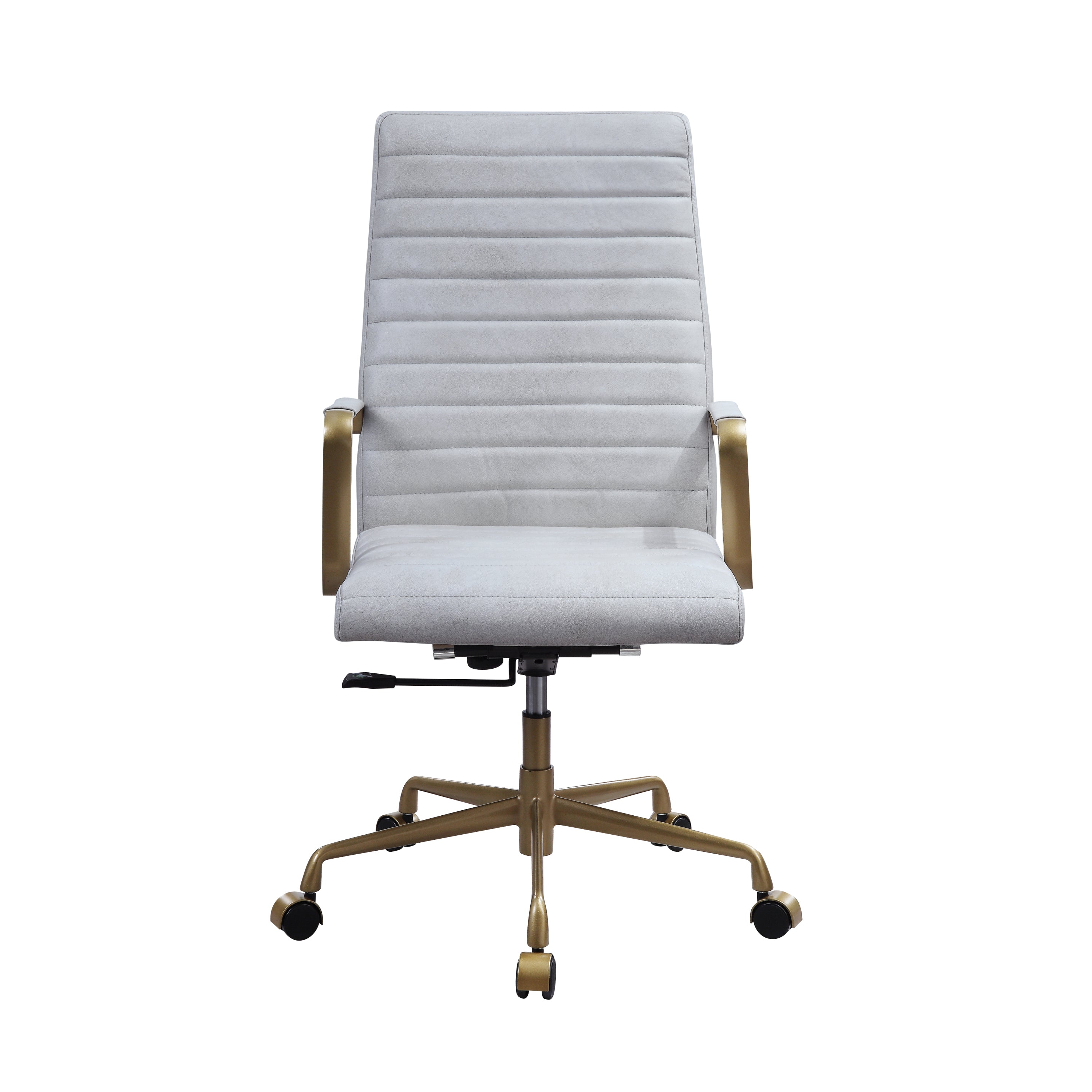 Vintage Office Chair Top Grain Leather - White