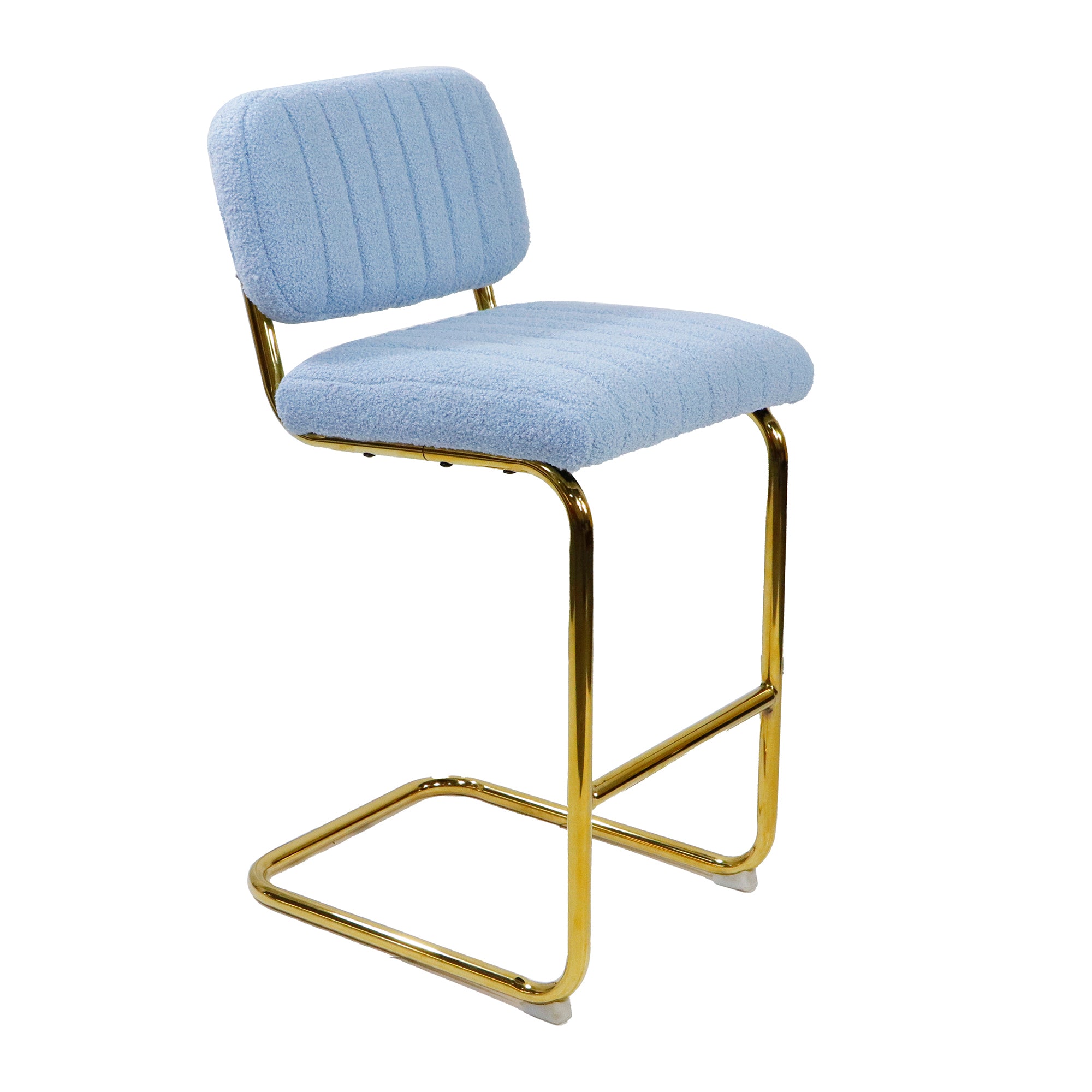 Modern Counter Height Bar Stools (Set of 2) - Blue