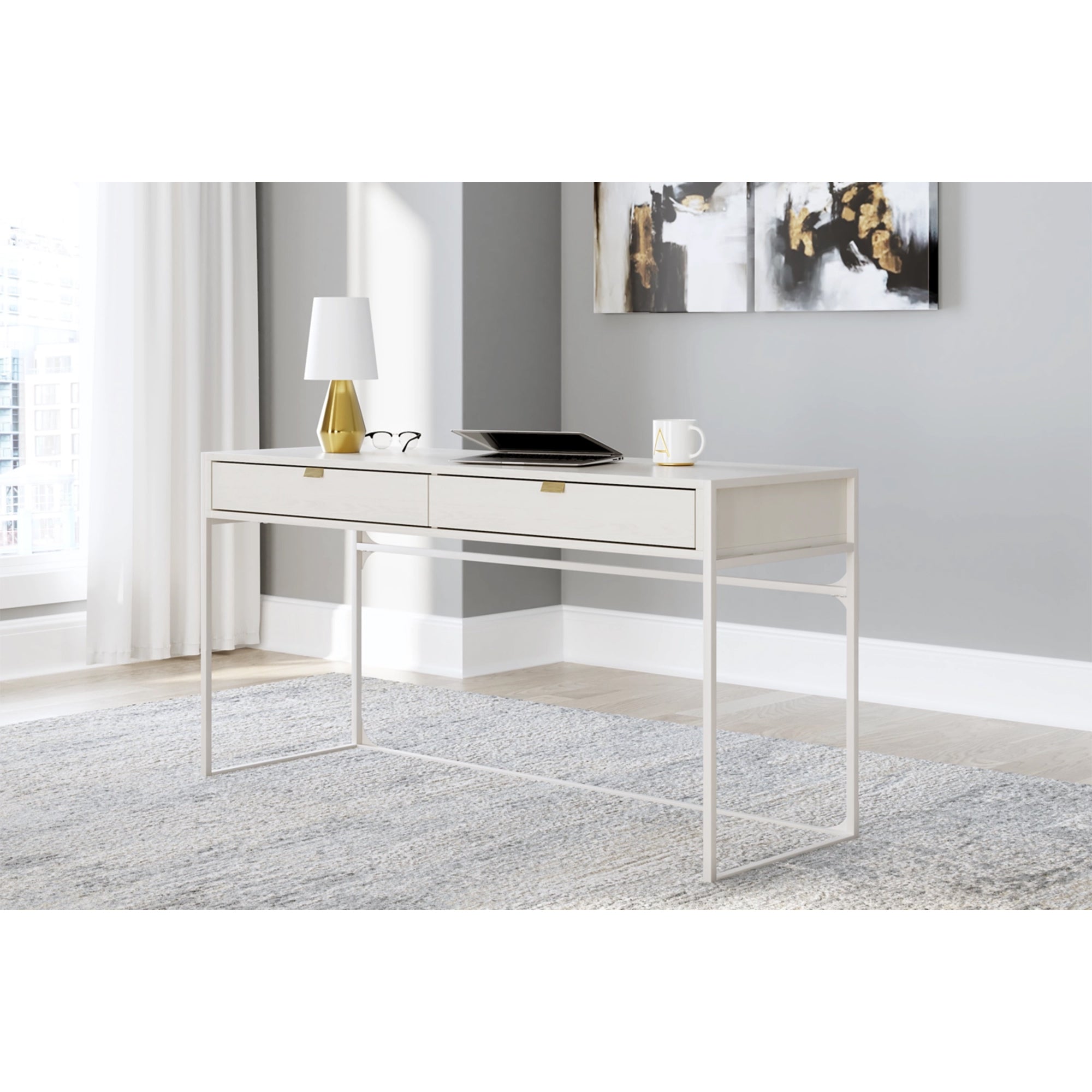 Contemporary & Classic Home Office Desk - White