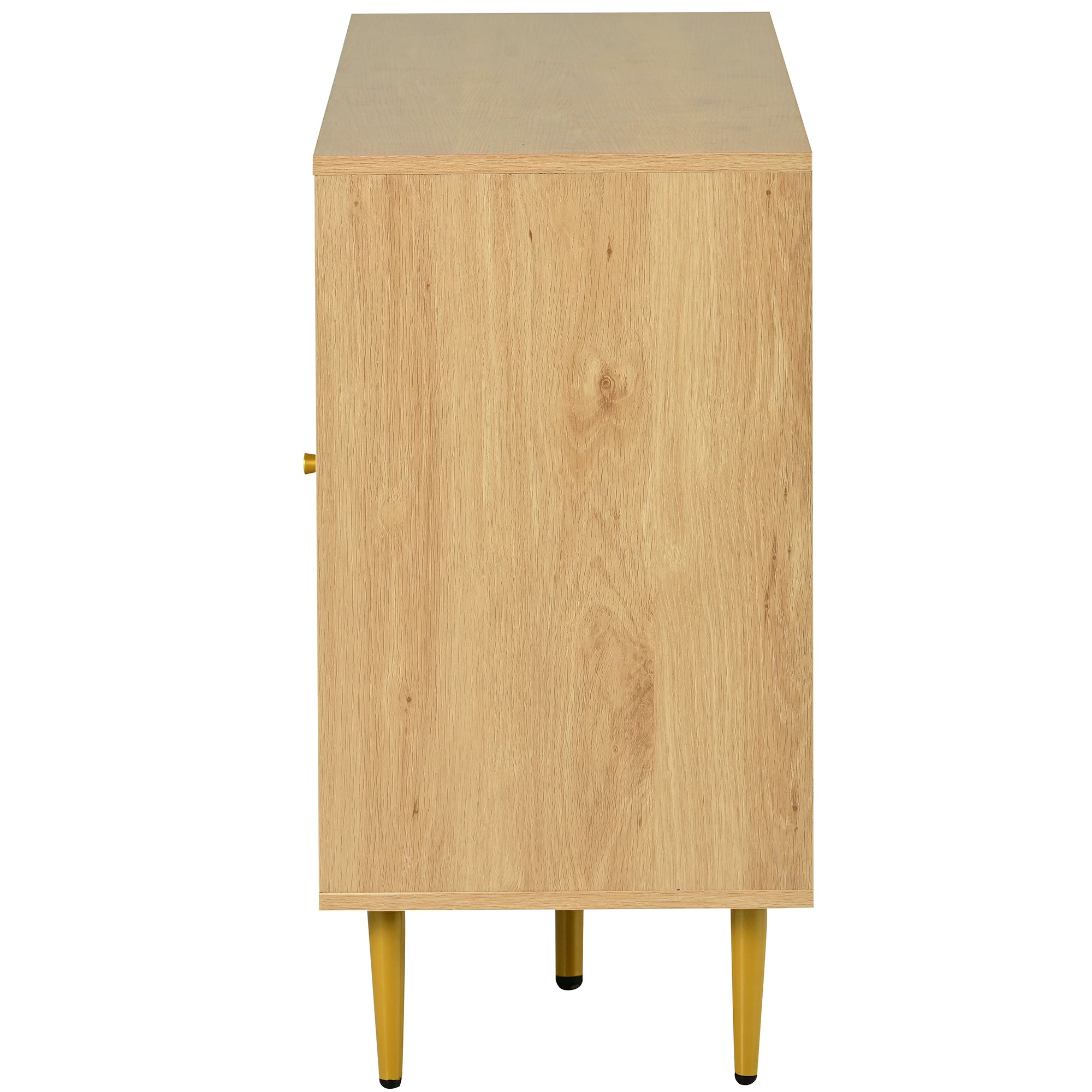 Rattan Cabinet with Adjustable Shelves and Storage