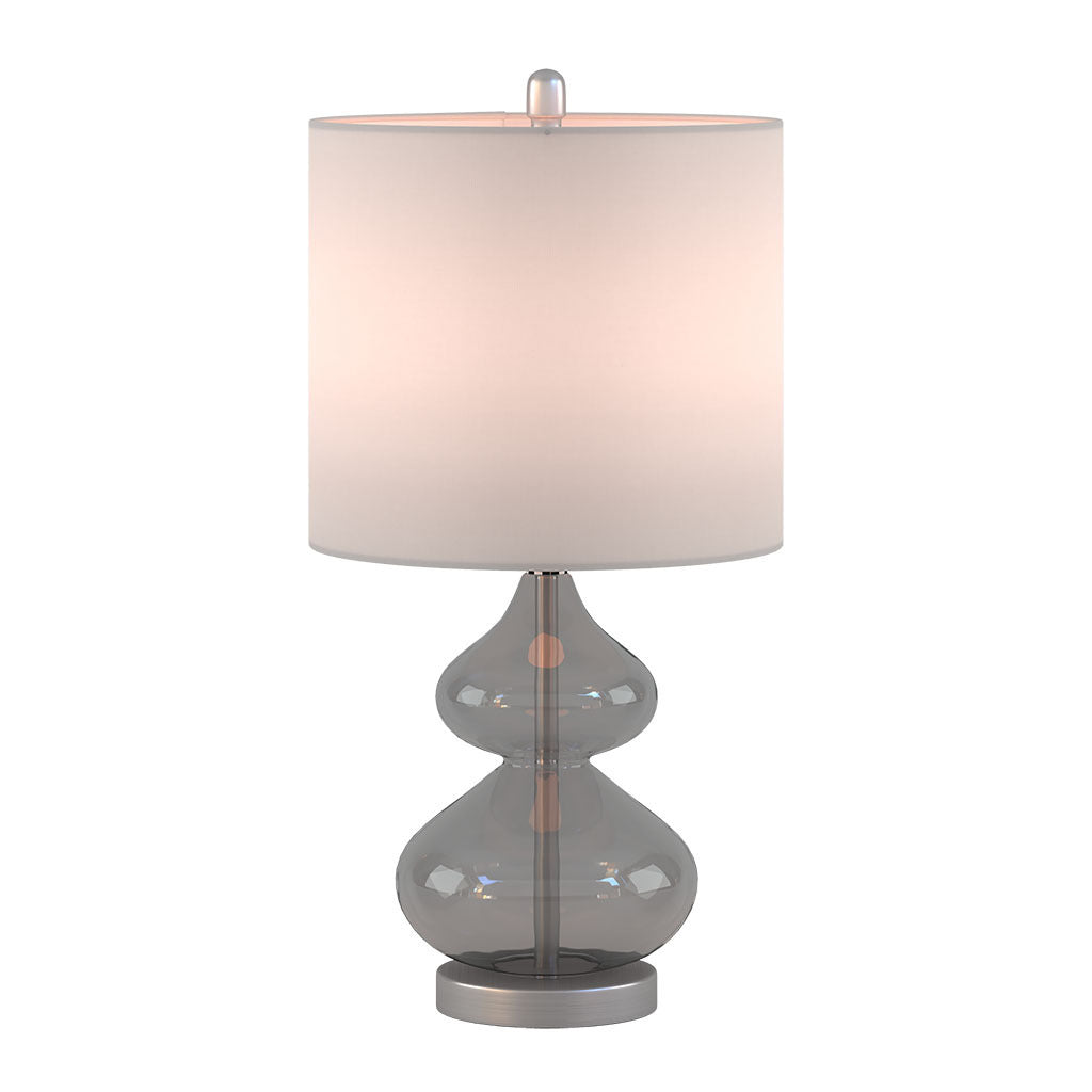 Curved Glass Table Lamp (Set of 2) - Grey