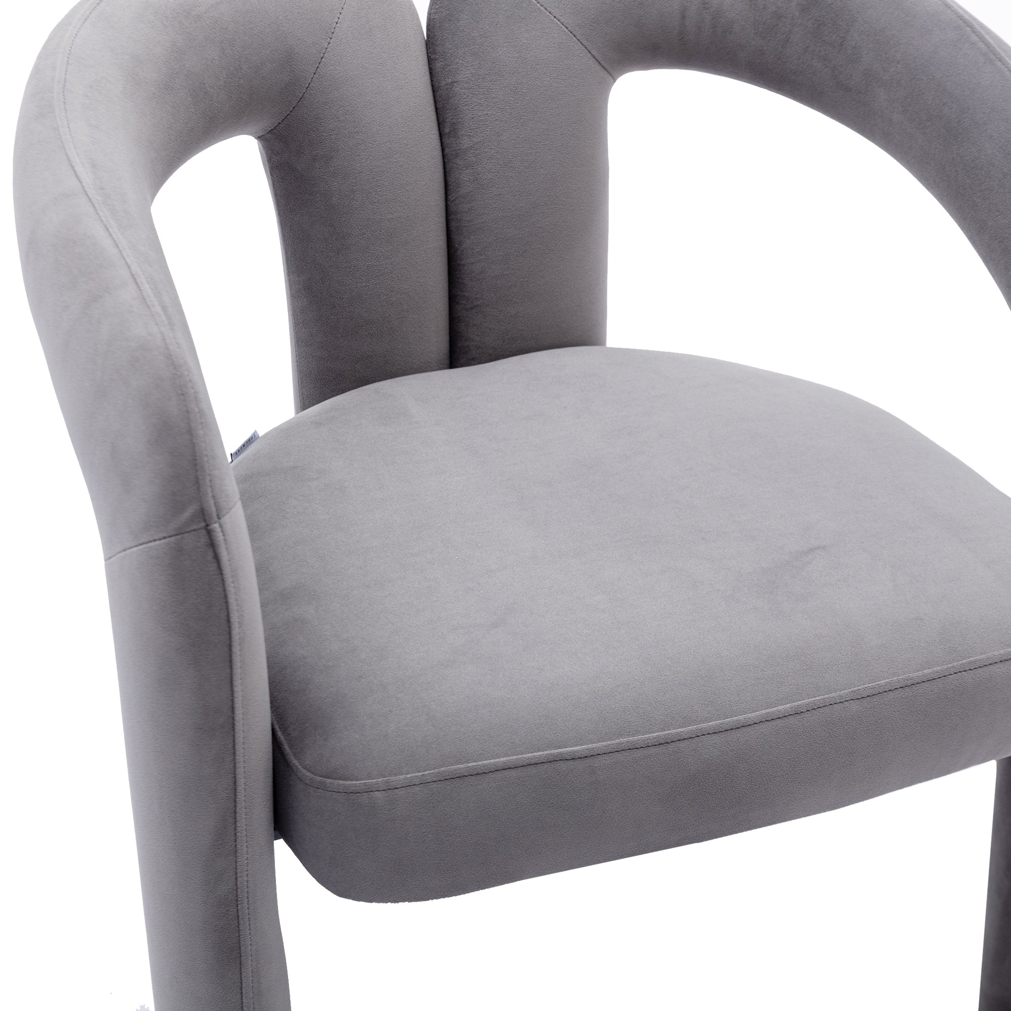 Contemporary Designed Fabric Upholstered Accent/Dining Chair /Barrel Side Chairs (Set of 2) - Grey