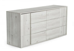 Italian Modern White Washed Oak Dresser