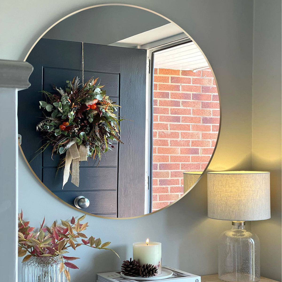 Gold Round Wall Mirror 20 Inch