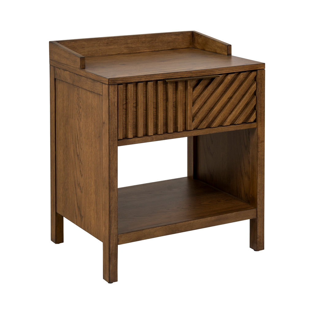 Sunset Cliff 1-Drawer Nightstand with Shelf