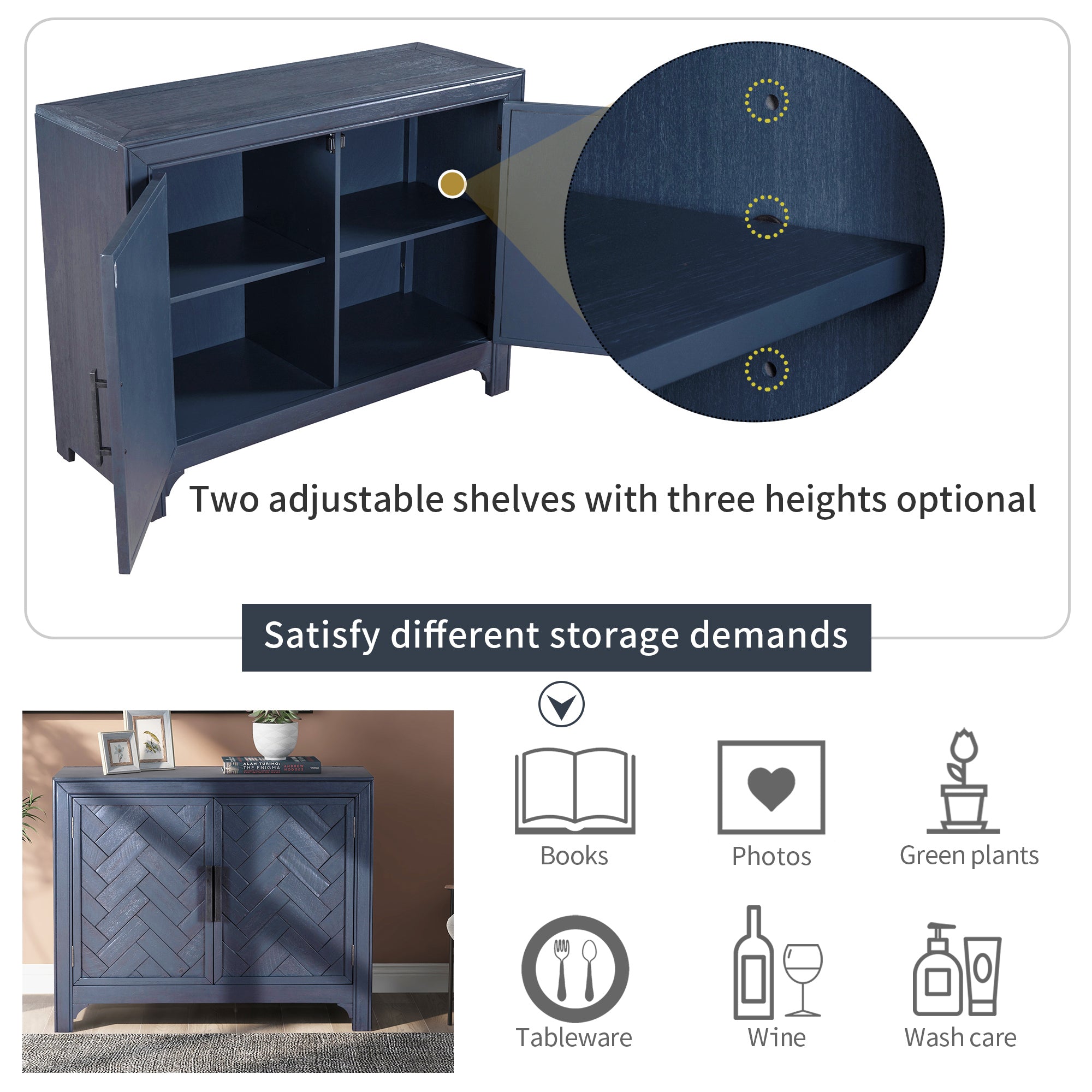 Antique Blue Cabinet