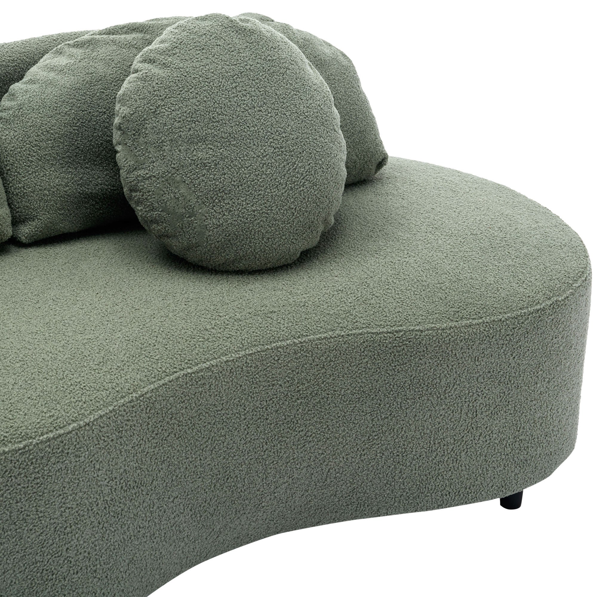 103.9" Modern Living Room Sofa Velvet Upholstered Couch Furniture - Green