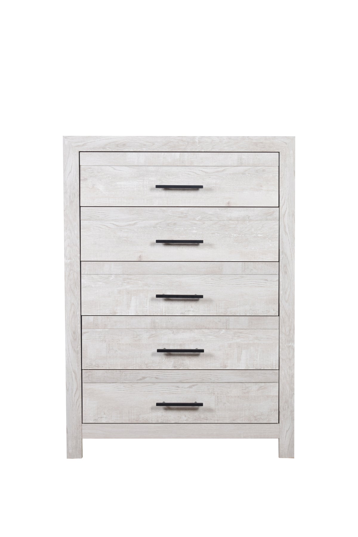 Denver Modern Style 5-Drawer Chest Made with Wood - Gray