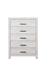 Denver Modern Style 5-Drawer Chest Made with Wood - Gray