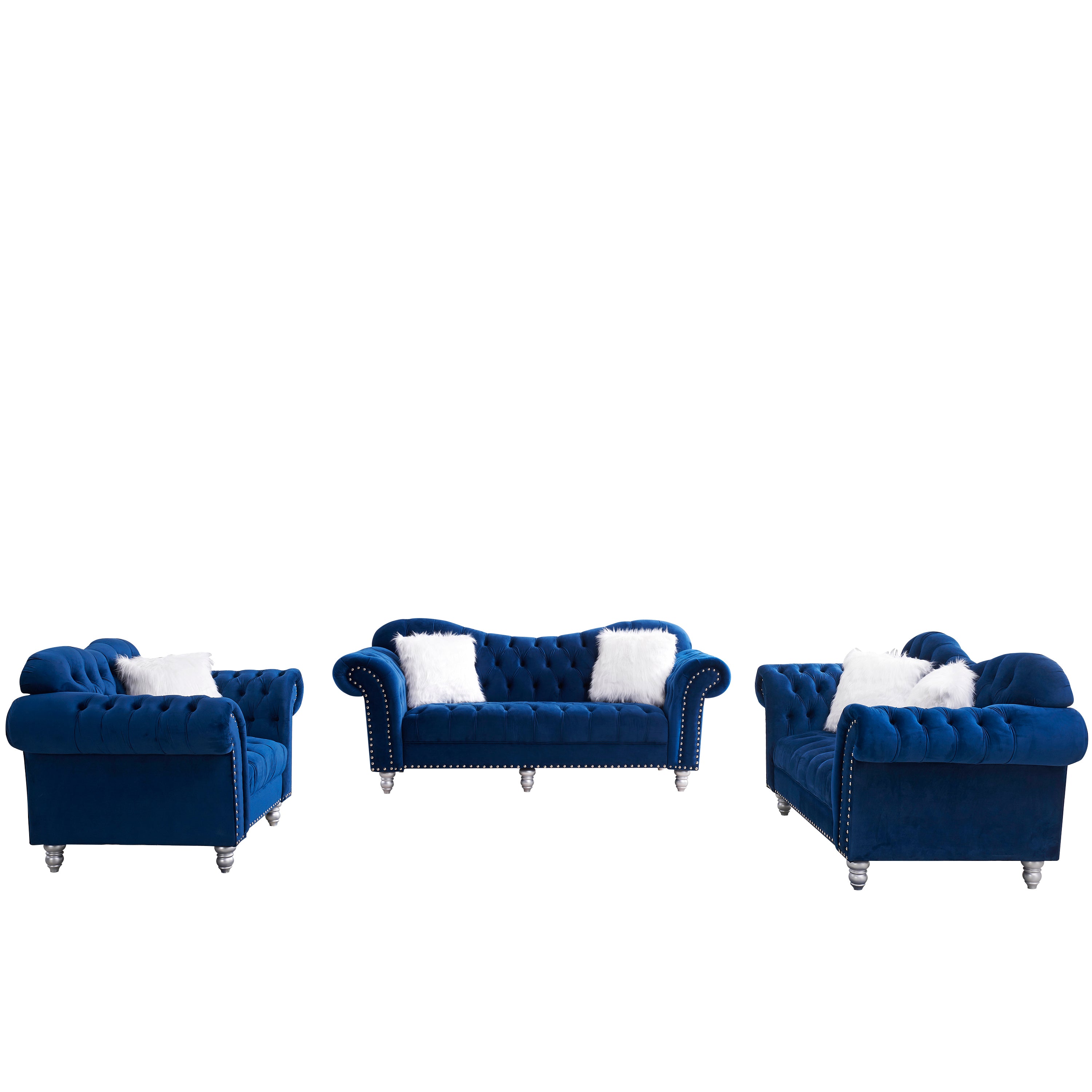 MAICOSY 1/2/3 Seater Sofa set Living Room Velvet Upholstered Loveseat Furniture