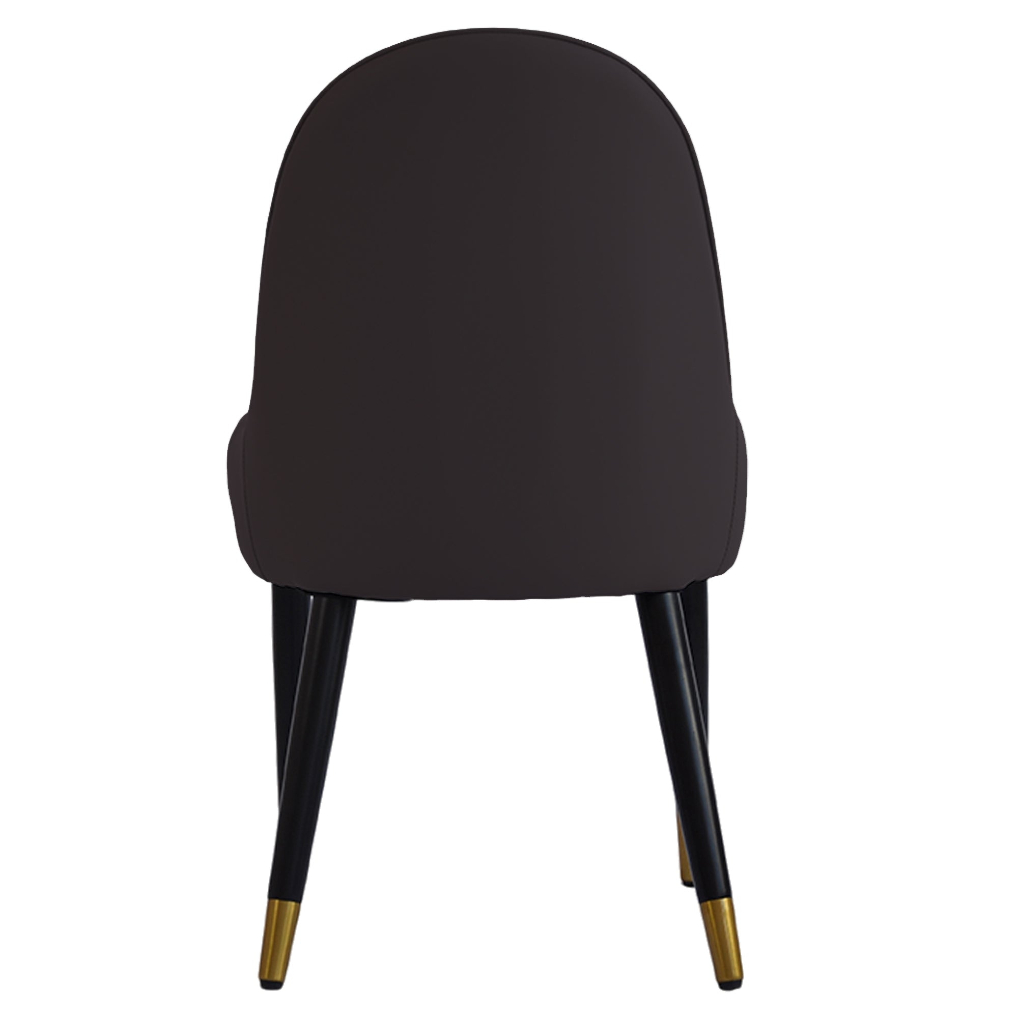 Modern Solid Wood Metal Legs Dining Chairs (Set of 2) - White and Black