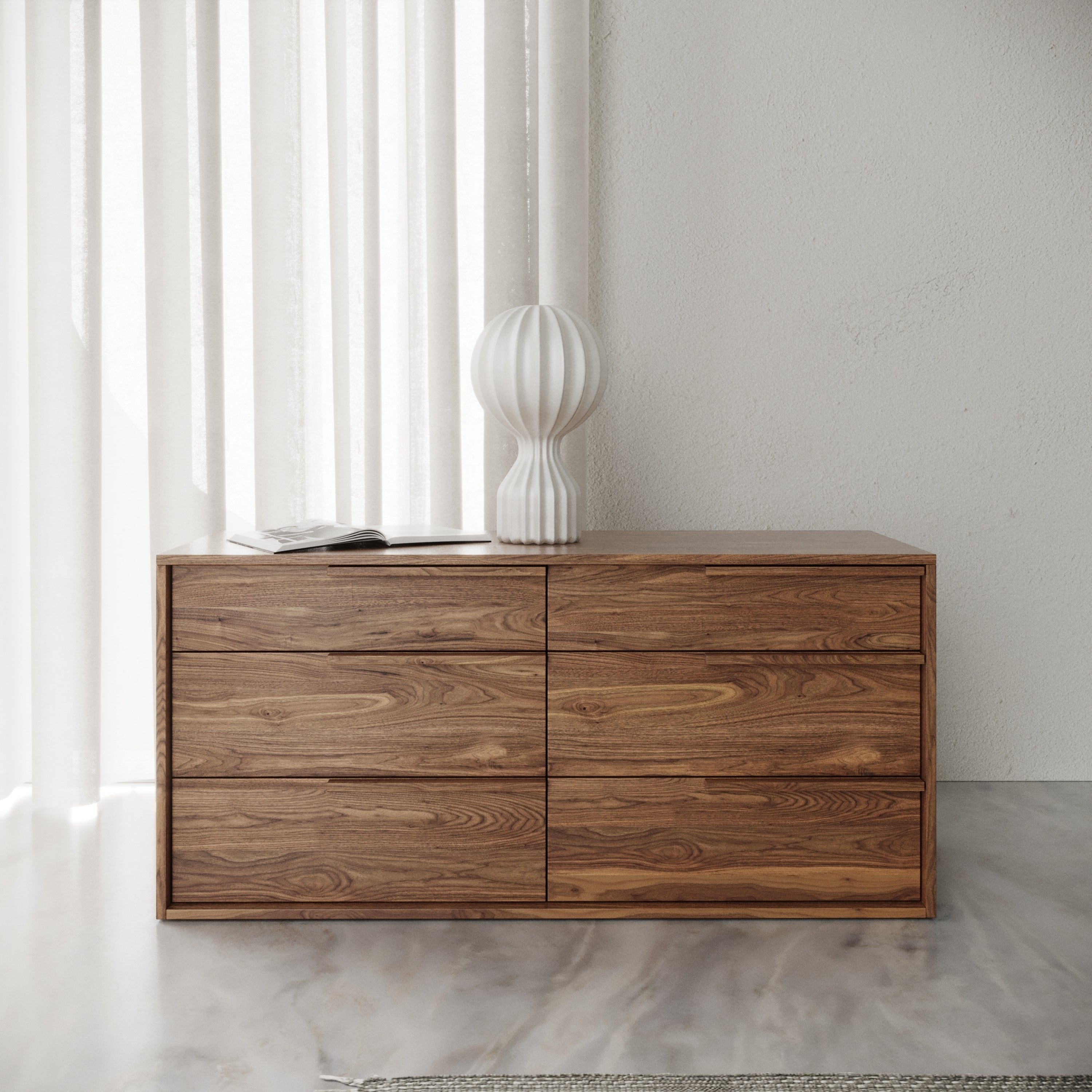Modern Walnut Dresser