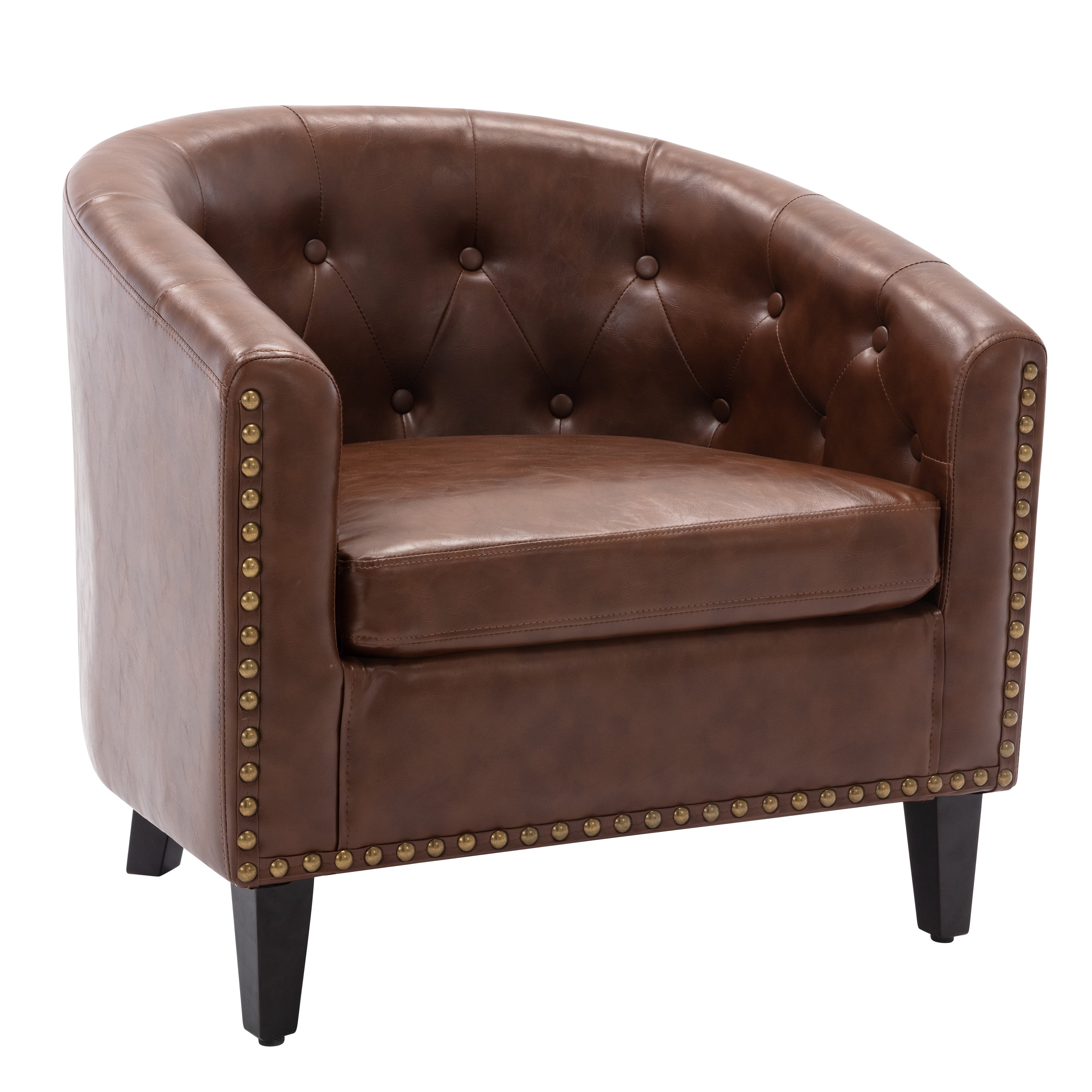 Elegant Club Chair Tufted Barrel Chair
