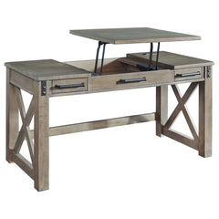 Rustic Home Office Lift Top Desk - Gray