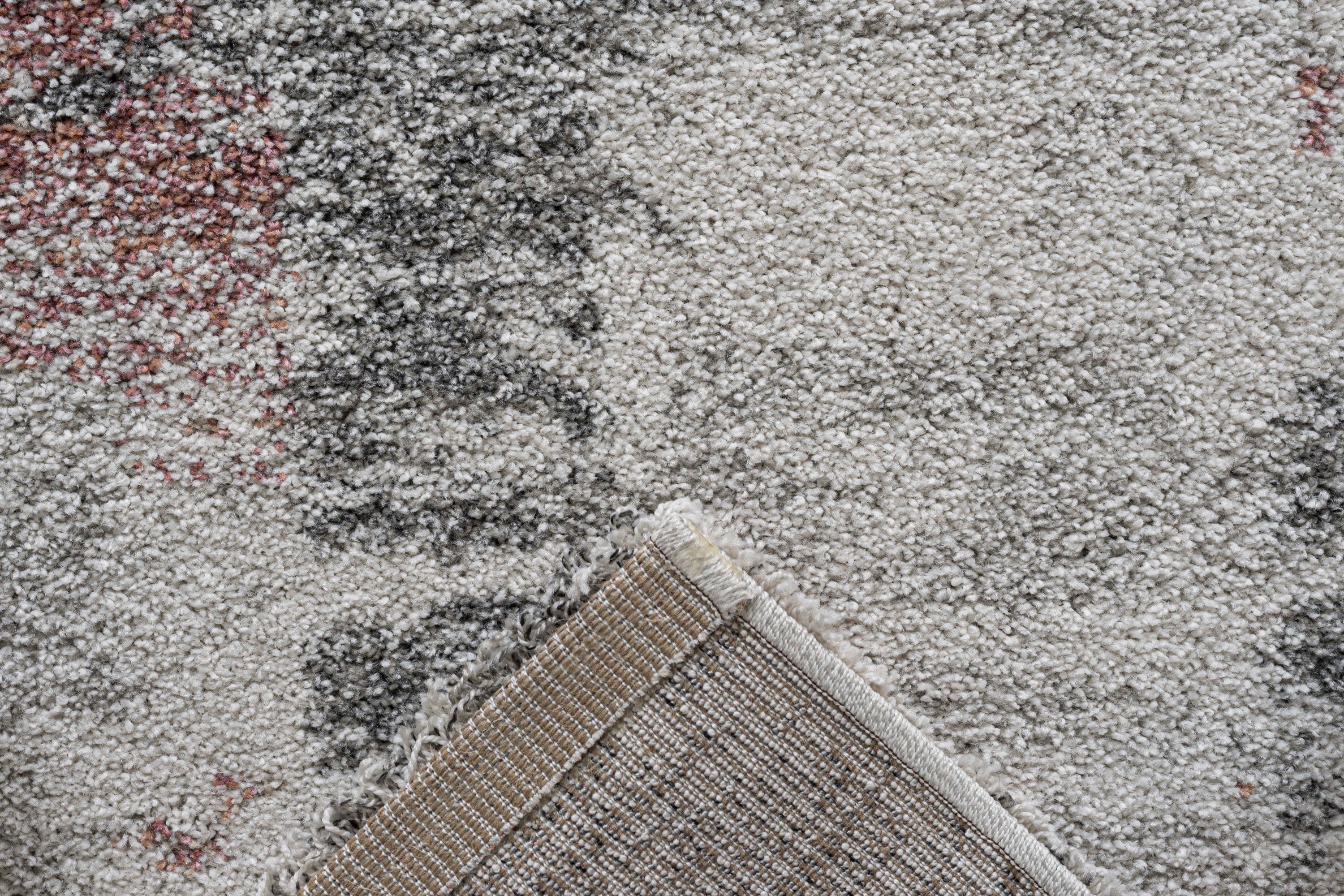 Mauve Olefin Shag Area Rug