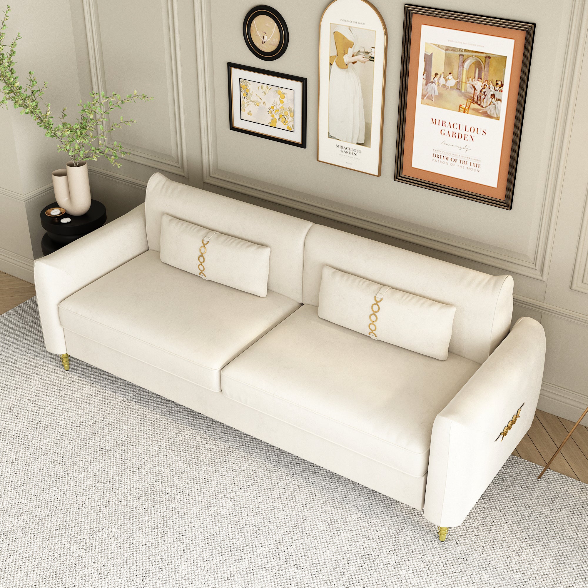 Beige Sofa 