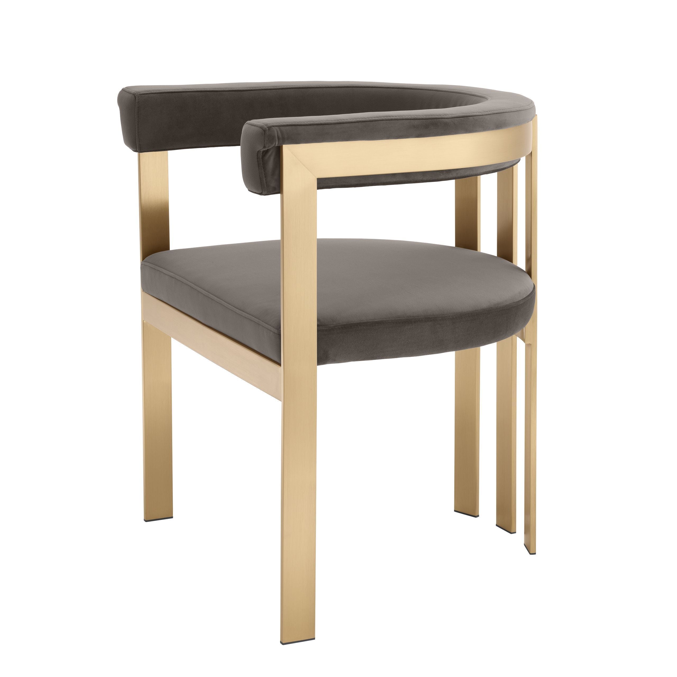 Kersey Glam Grey Velvet Accent Chair
