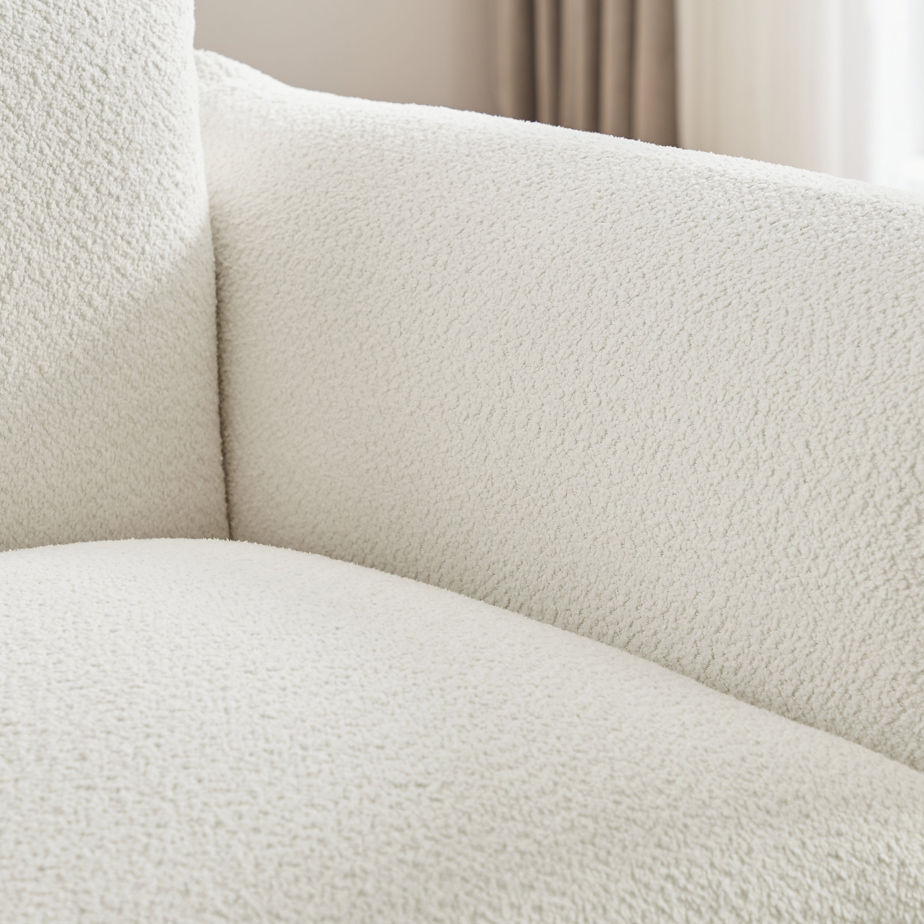 Sherpa Accent Chair Single Sofa 42"W Accent Chair - White