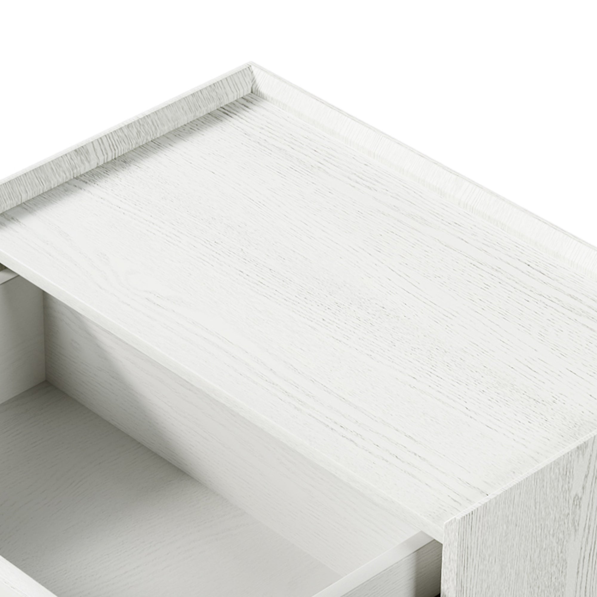 Modern Style Manufactured Wood 9-Drawer Dresser with Solid Wood Legs - White